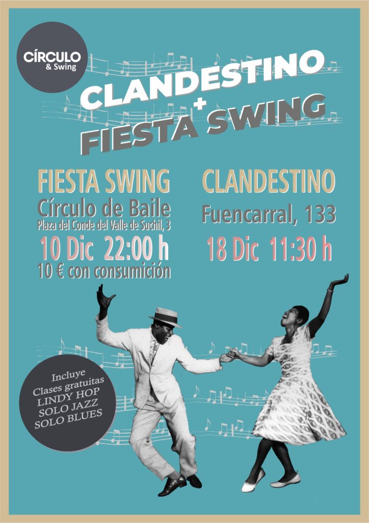 Fiesta Swing y Clandestino de Círculo & Swing en diciembre 2022