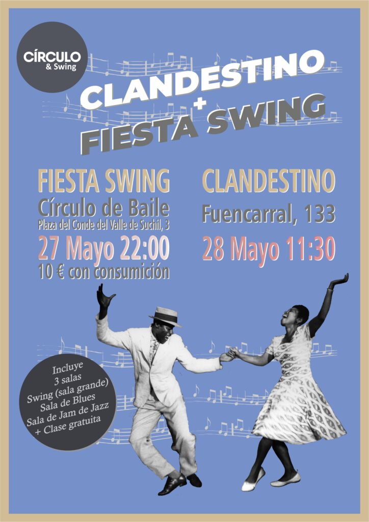 Fiesta Swing y Clandestino de Círculo & Swing en mayo de 2023