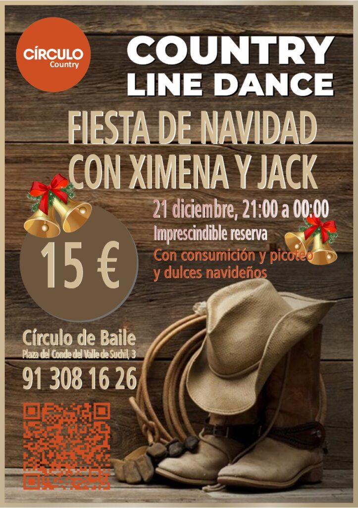 Fiesta de Country Line Dance con Ximena y Jack en Círculo de Baile